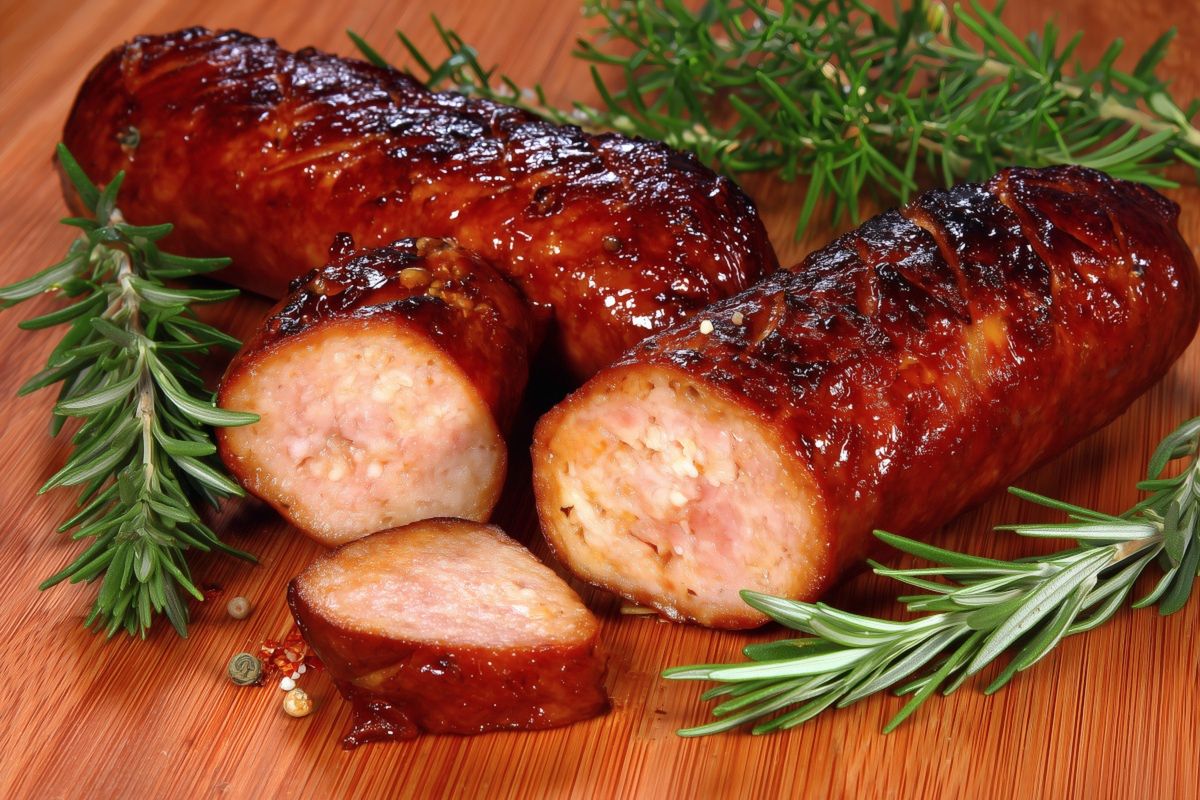 Na sylwestra piekę kiełbasę w piekarniku. Ma chrupiąca skórkę i soczyste wnętrze, goście nie mogą się najeść