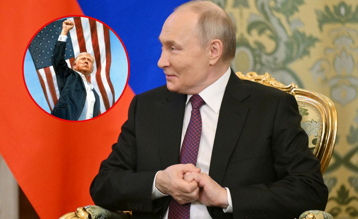 Otrzymał go w prezencie od Putina. CNN pokazała portret Trumpa