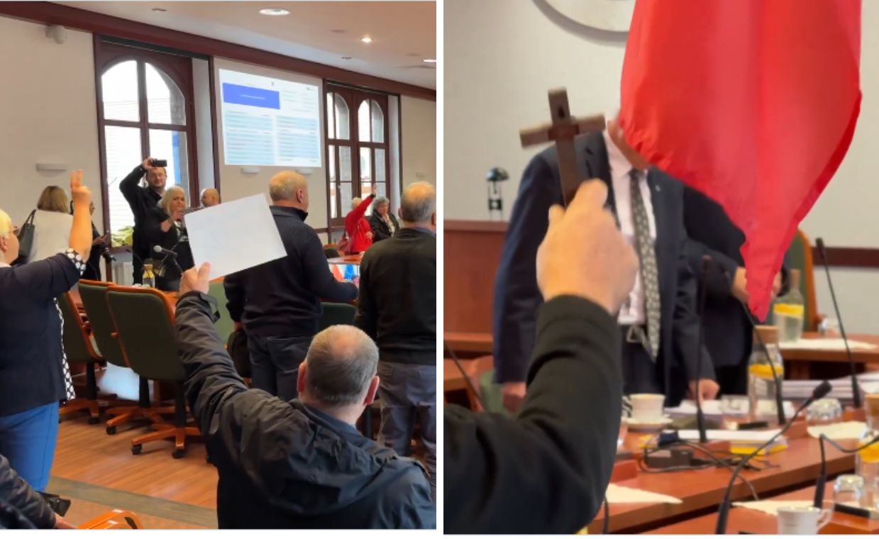 Legnica: protest przeciwko zdjęciu krzyża w ratuszu