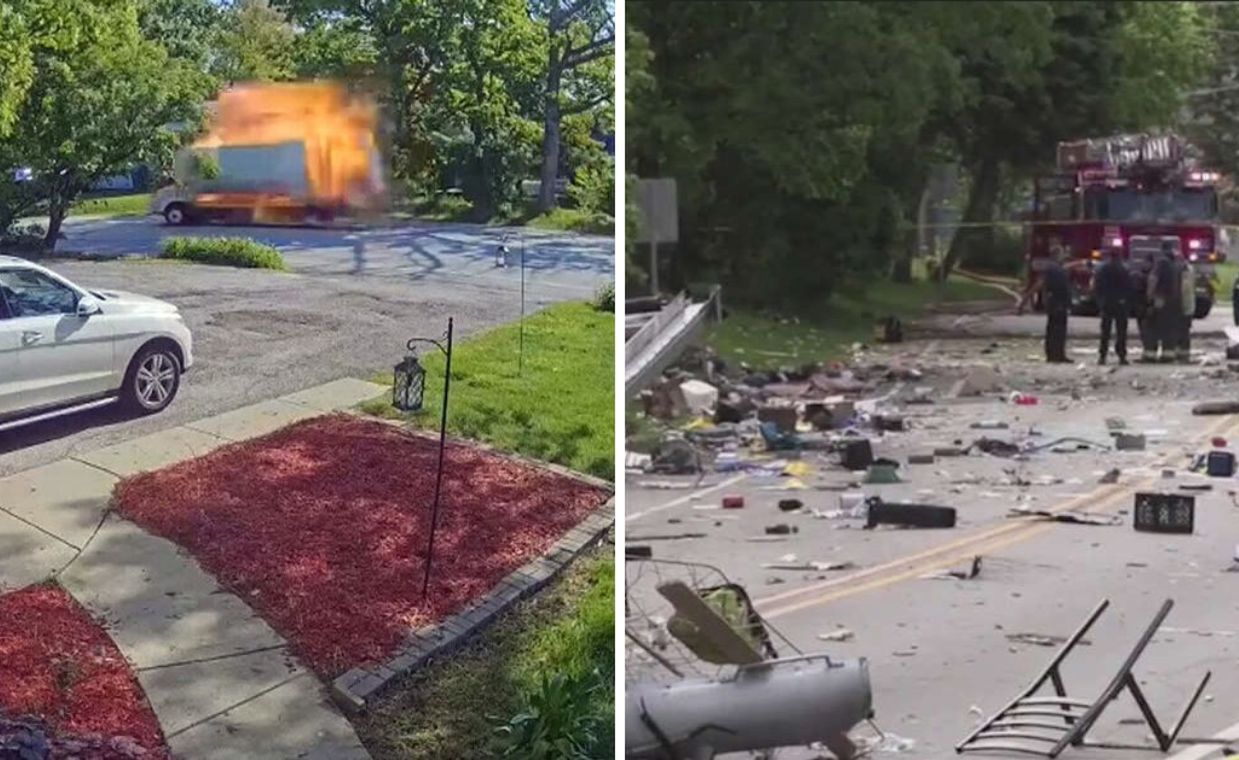 Eksplozja na przedmieściach Chicago. Wszystko się nagrało
