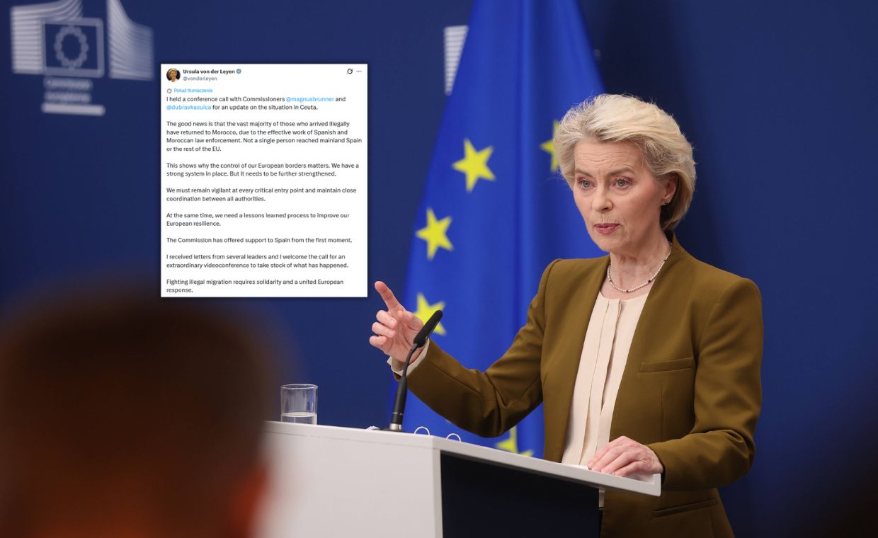 Von der Leyen ws. sytuacji w Ceucie. Mówi o nadzwyczajnym spotkaniu