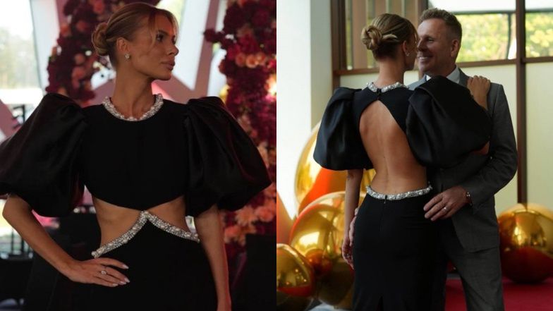 Izabela Janachowska wybrała się na wesele w CZARNEJ kreacji