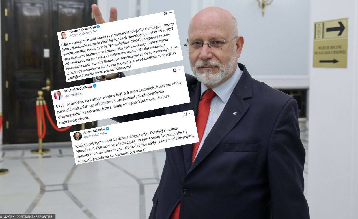 Świrski zatrzymany. Fala komentarzy. "Wałki na kampanii"