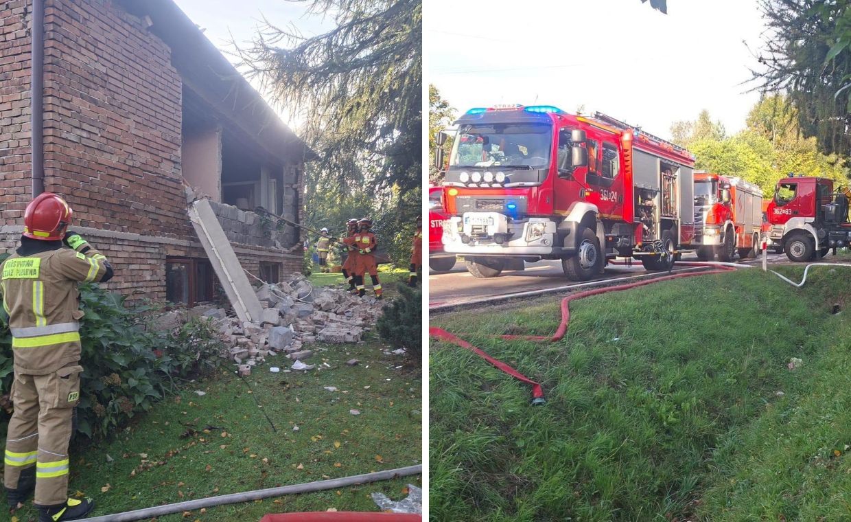 Wybuch butli z gazem pod Tarnowem. Jedna osoba trafiła do szpitala