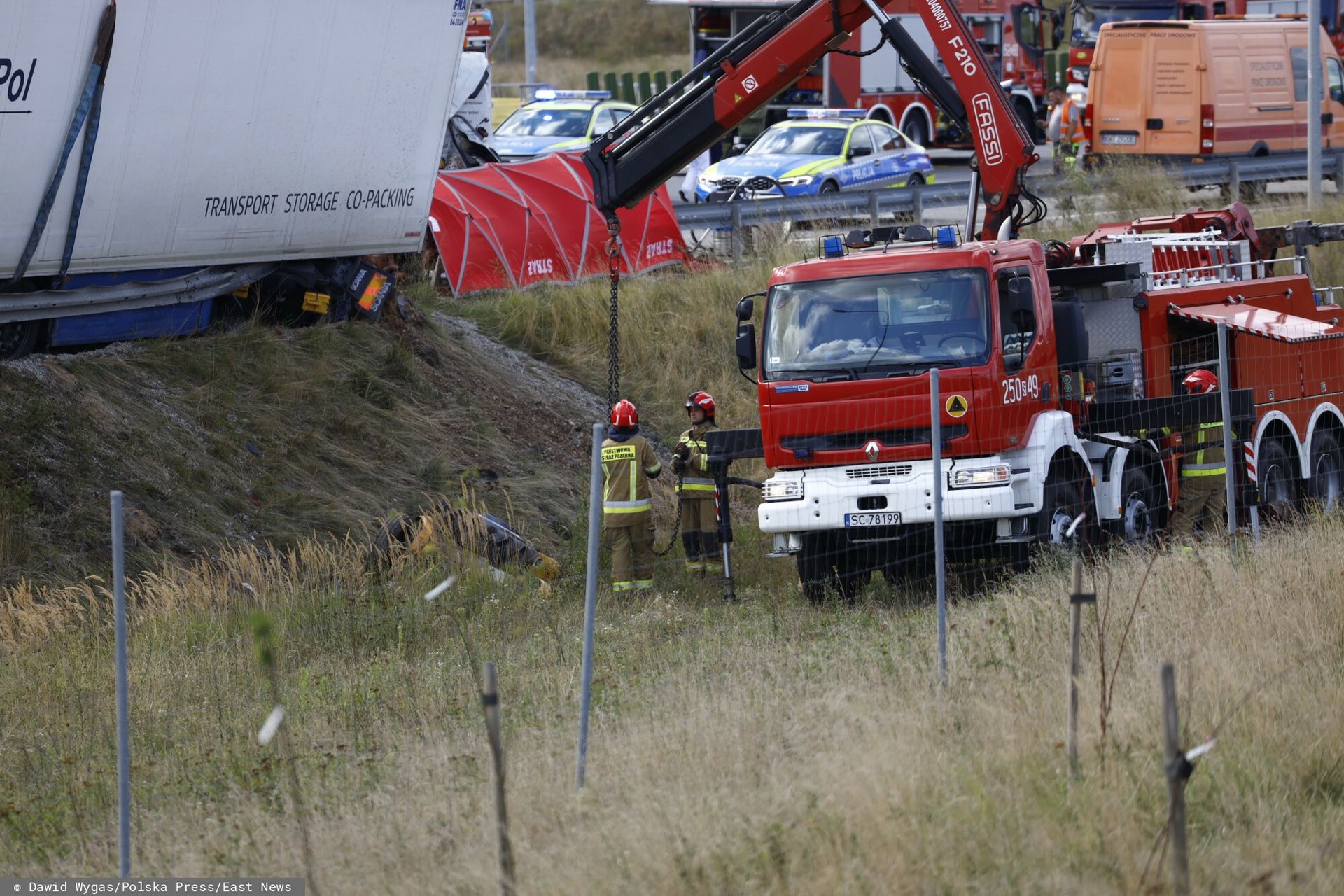 Śmiertelny wypadek na A1 w Mykanowie. Policja wystosowała apel