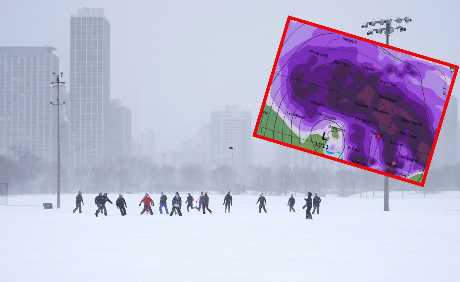 Chicago zasypane śniegiem. Chaos na lotniskach i ulicach