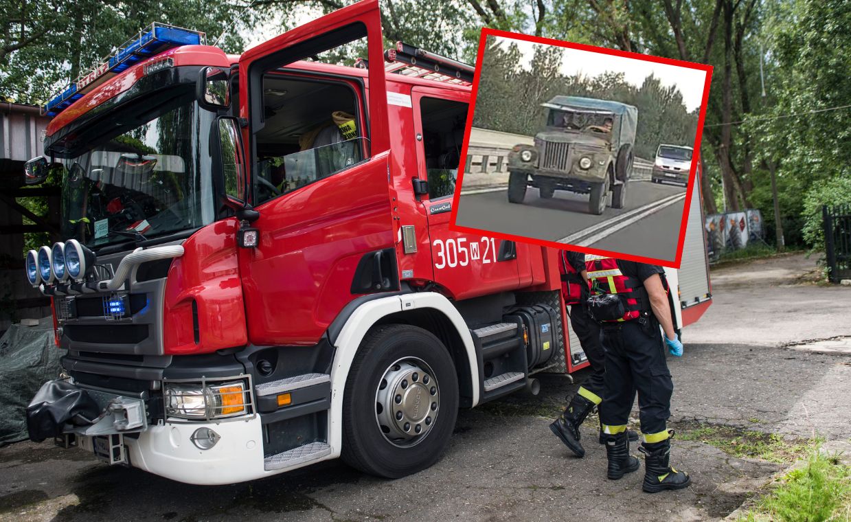 Nietypowe zdarzenie. Strażacy ścigali radziecką cieżarówkę