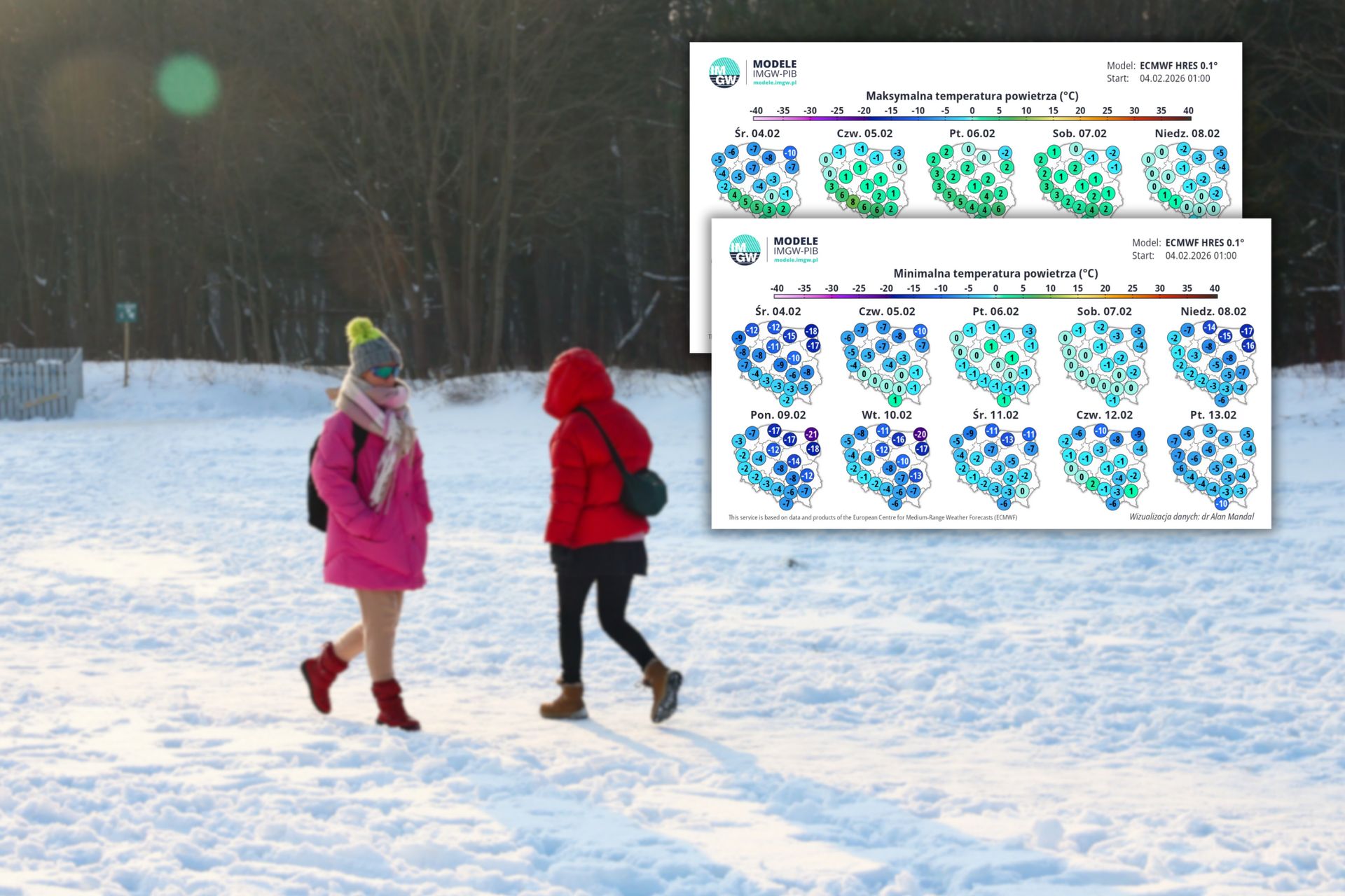 Pogodowe szaleństwo nad Polską. Od wiosennych 8 stopni do fioletowego mrozu