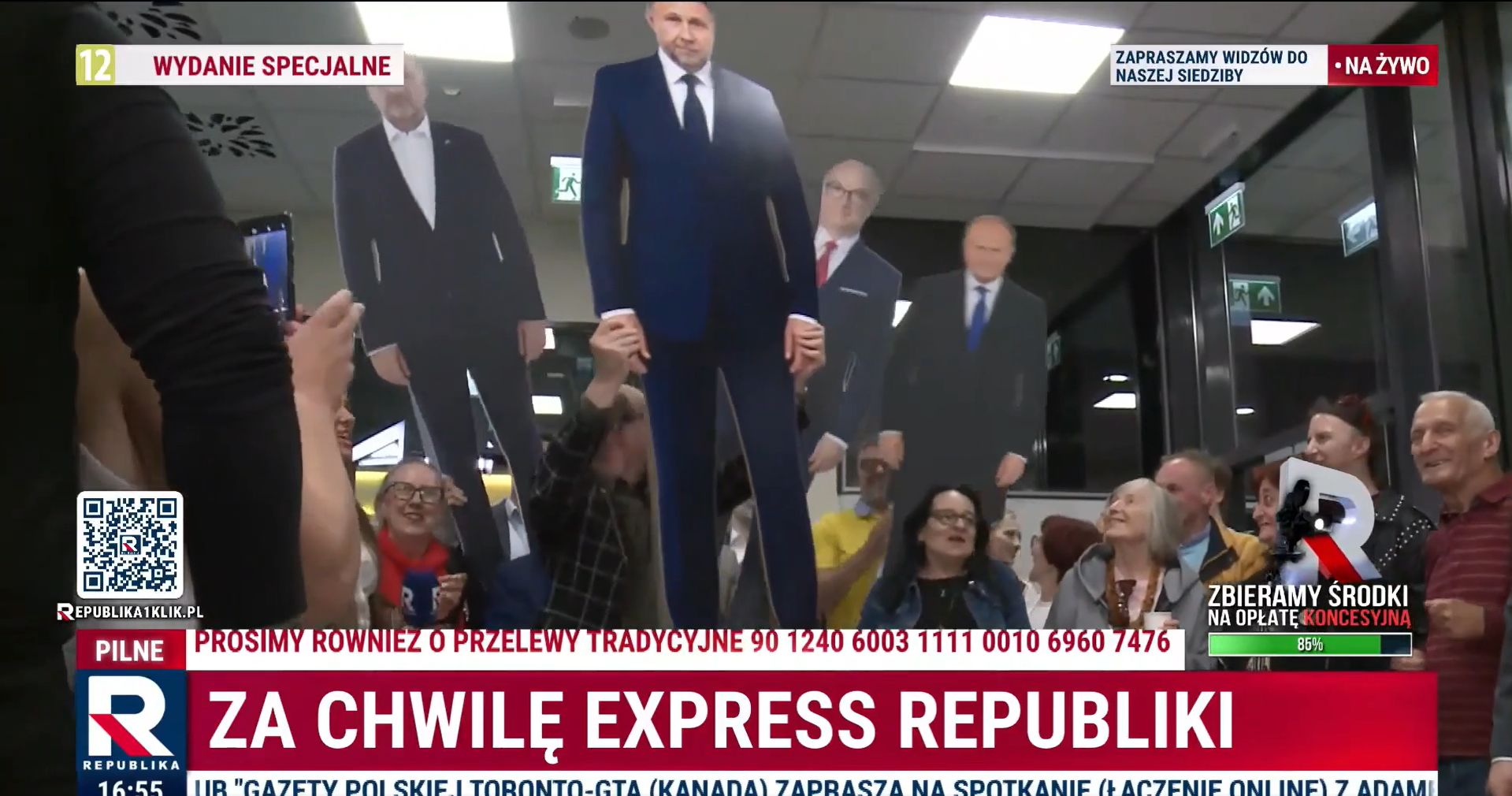 Tak Republika zbierała na koncesję. Kartonowi politycy i impreza