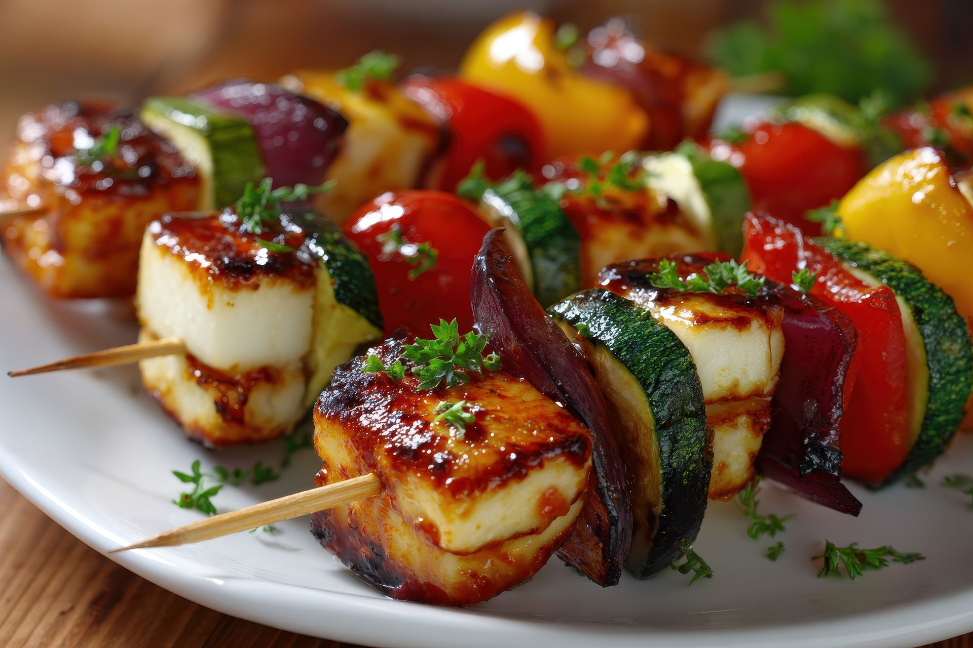 Ze śródziemnomorskiego sera przygotowuję domowe szaszłyki. Wystarczy 15 minut i gotowe