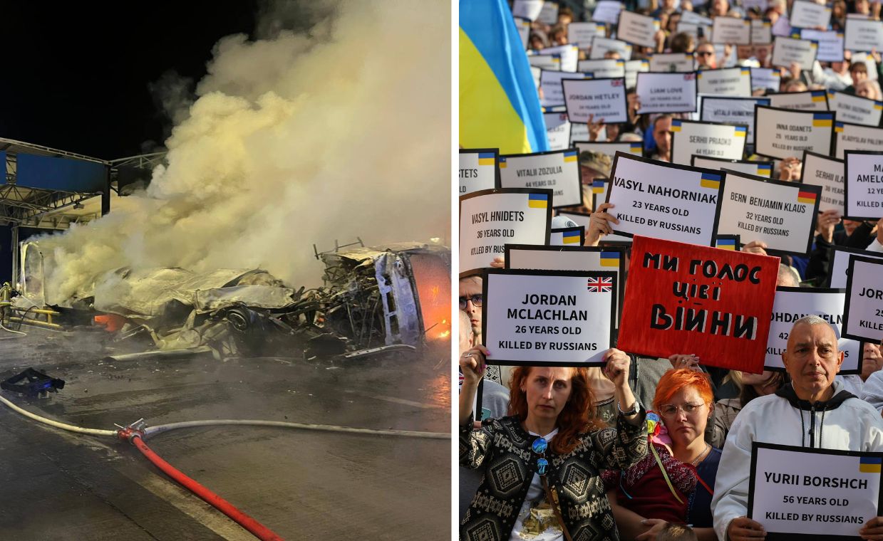 Słup ognia na A2, Ukraińcy w Polsce wyszli na ulice [SKRÓT DNIA]