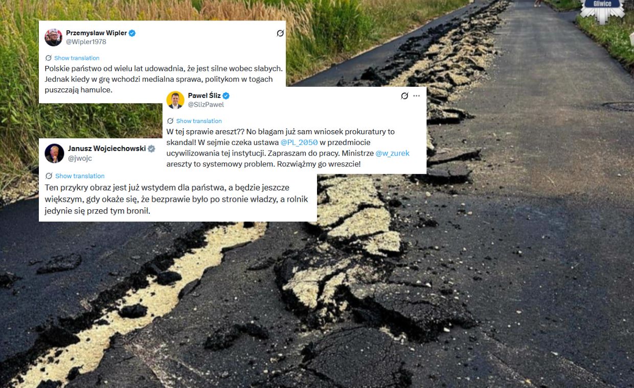 "Skandal". Burza po areszcie dla rolnika z Gliwic