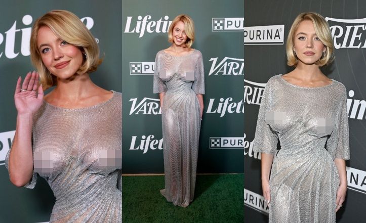 Sydney Sweeney eksponuje okazały biust i talię osy w sukni z PRZEŚWITAMI na imprezie Variety (ZDJĘCIA)