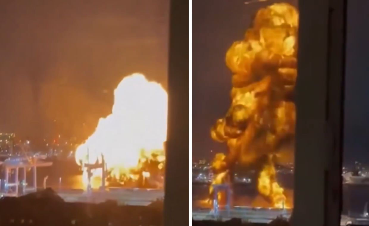 Ogromna eksplozja. Ukraińcy zaatakowali rosyjski port