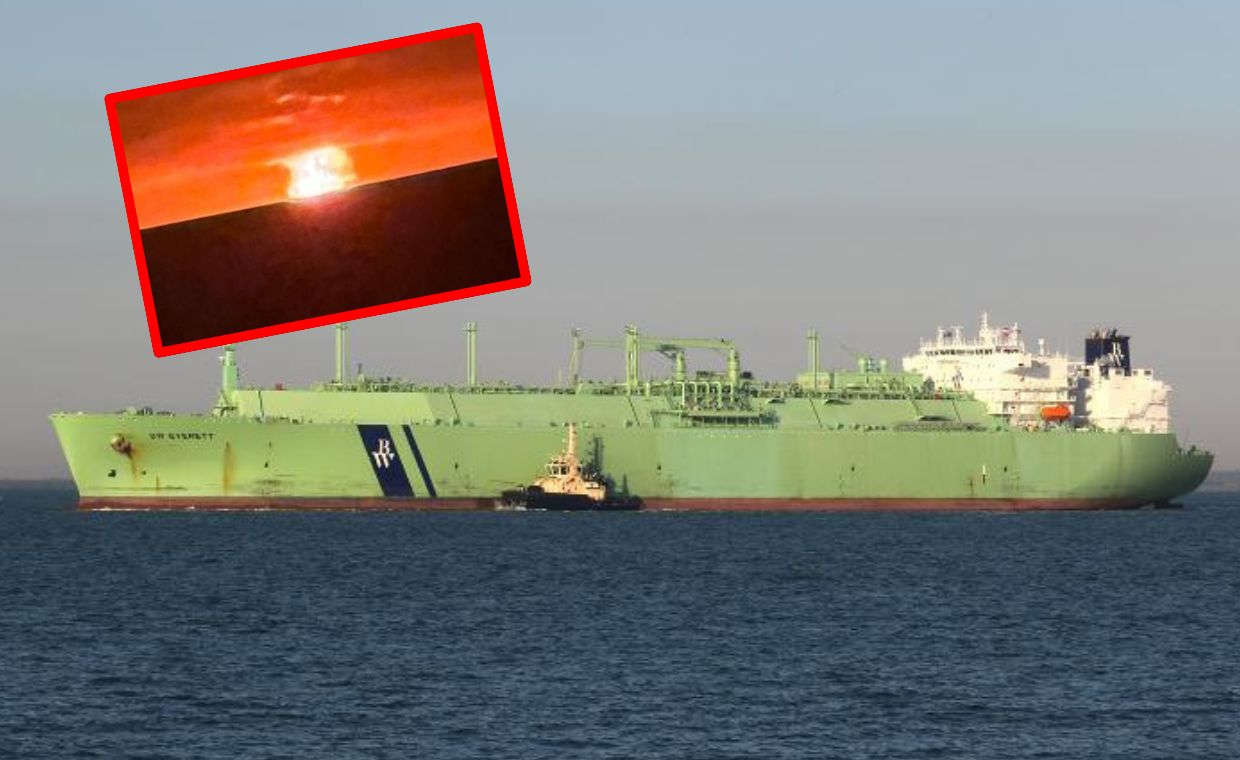 Nagły pożar rosyjskiego gazowca. Wcześniej miało dojść do eksplozji