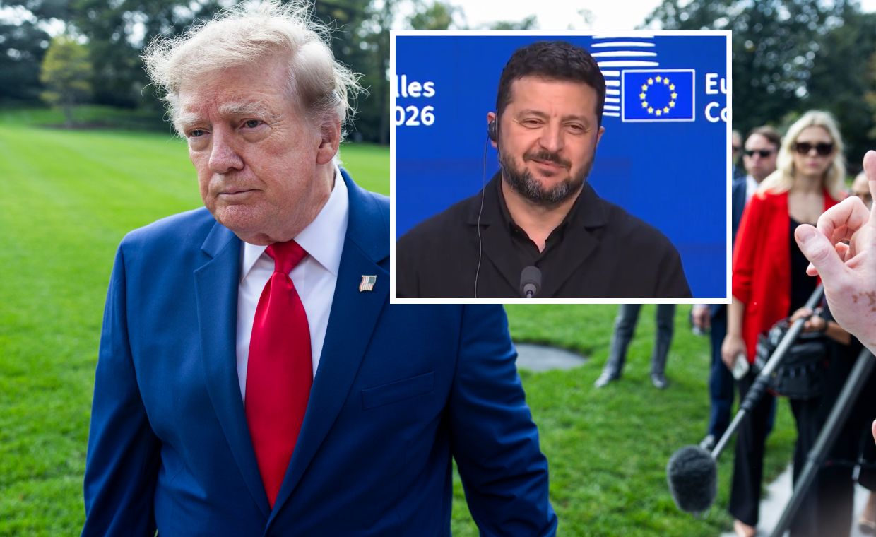 Zełenski tylko się uśmiechnął. Dziennikarz spytał o Trumpa