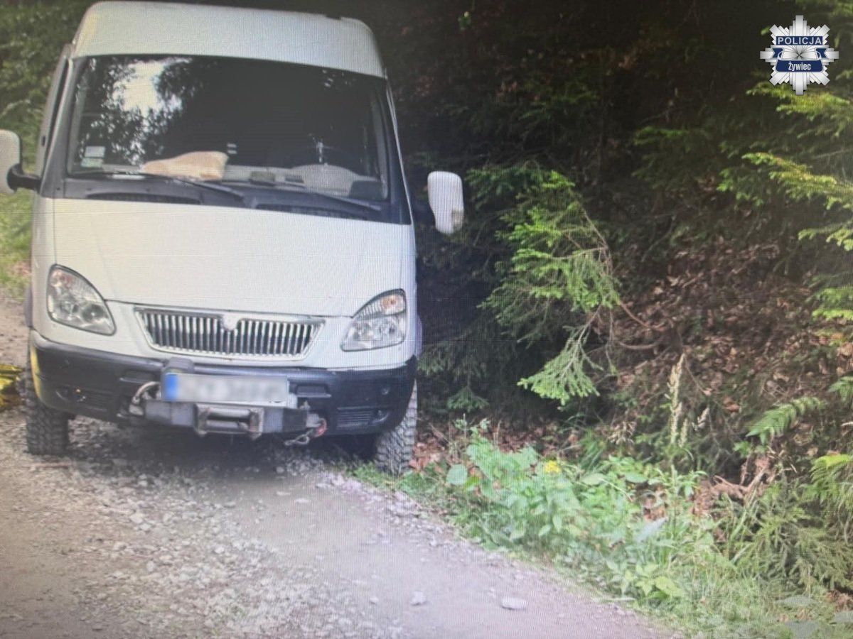 Dramat na leśnej drodze. Auto stoczyło się ze zbocza, kobieta nie żyje