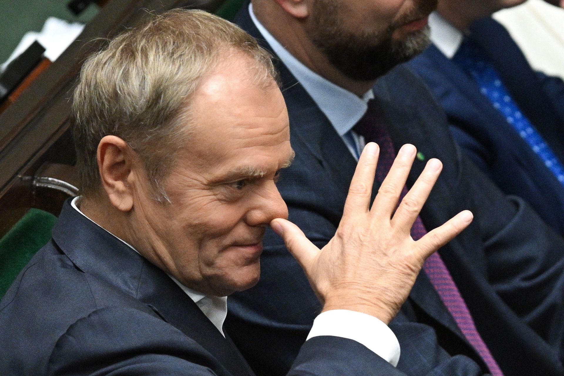 Donald Tusk zaskoczył. Nie mógł się powstrzymać przed tym gestem