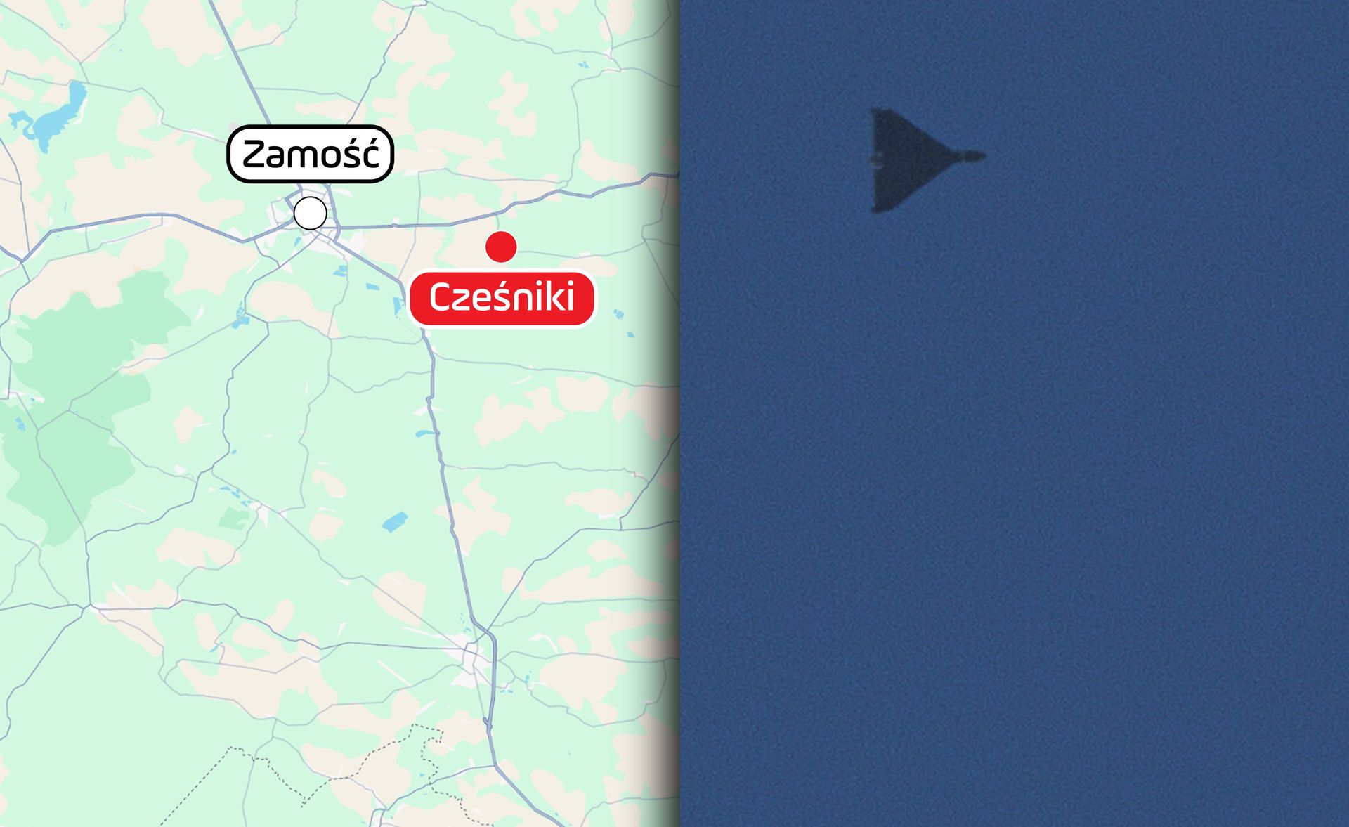 "To był jeden strzał". Świadkowie mówią o zestrzeleniu drona niedaleko Zamościa