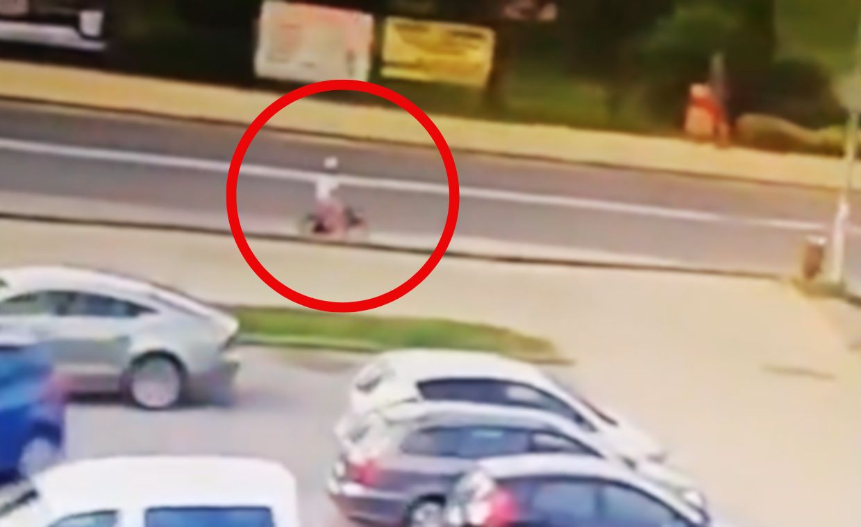 Siedmiolatek jechał na rowerze. Nagle zniknął ojcu z oczu