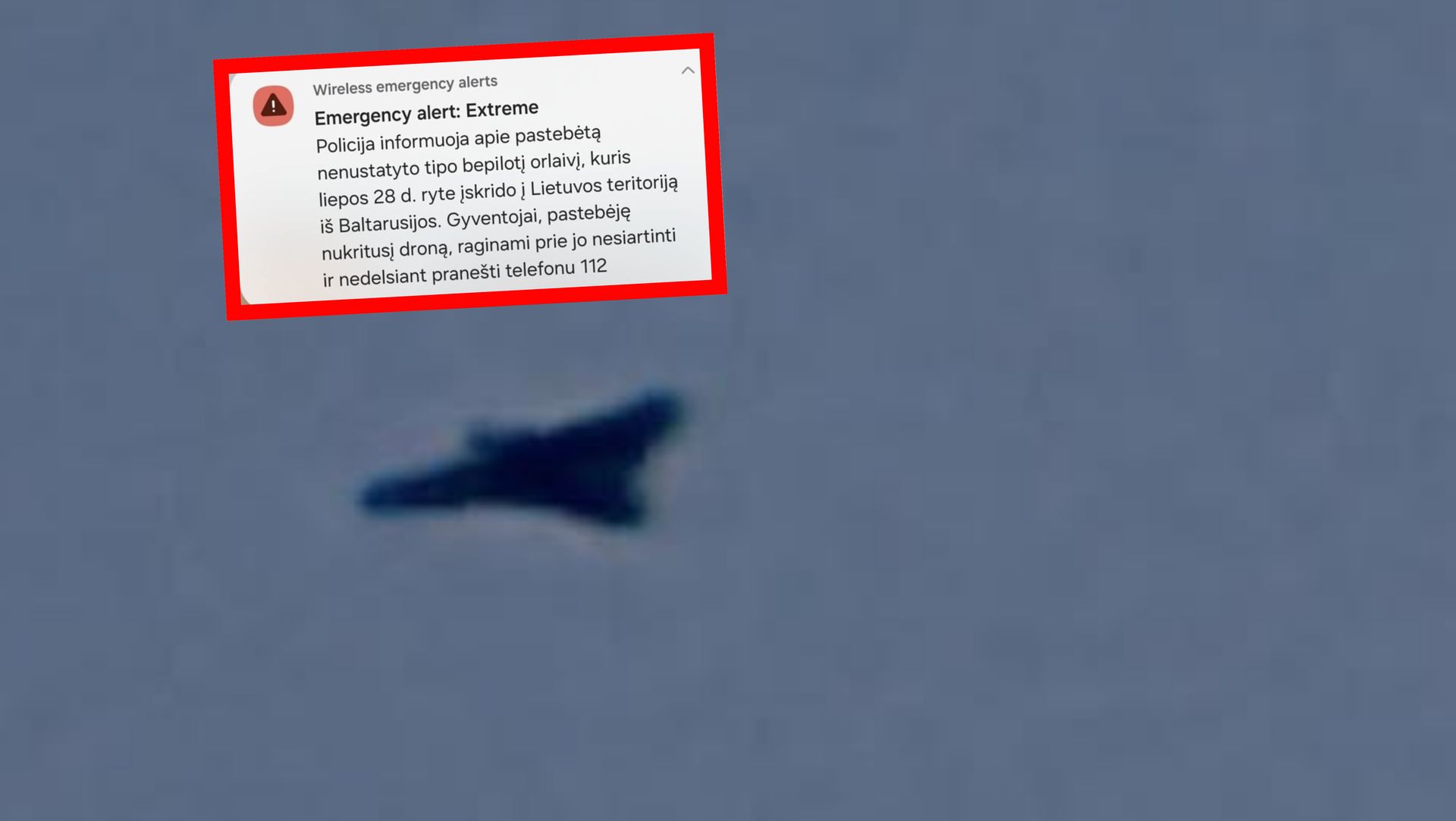 Dron nad Wilnem. "Ekstremalne zagrożenie"