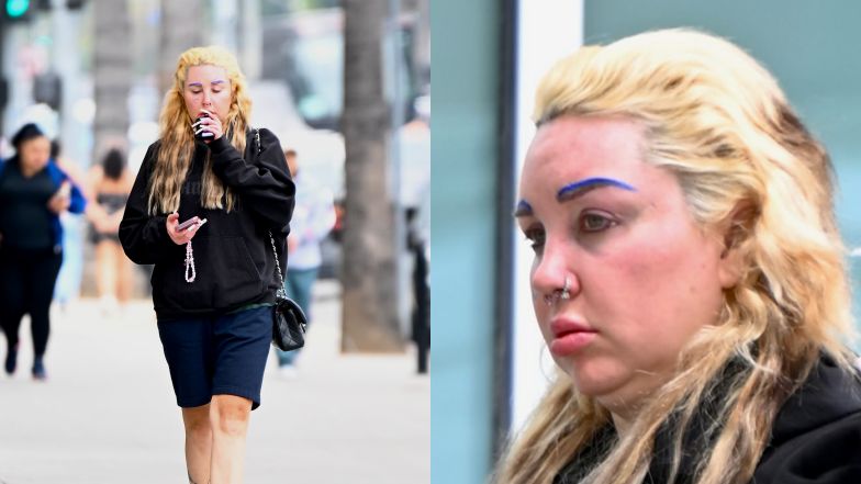 Amanda Bynes z niebieskimi brwiami przechadza się po Los Angeles (ZDJĘCIA)