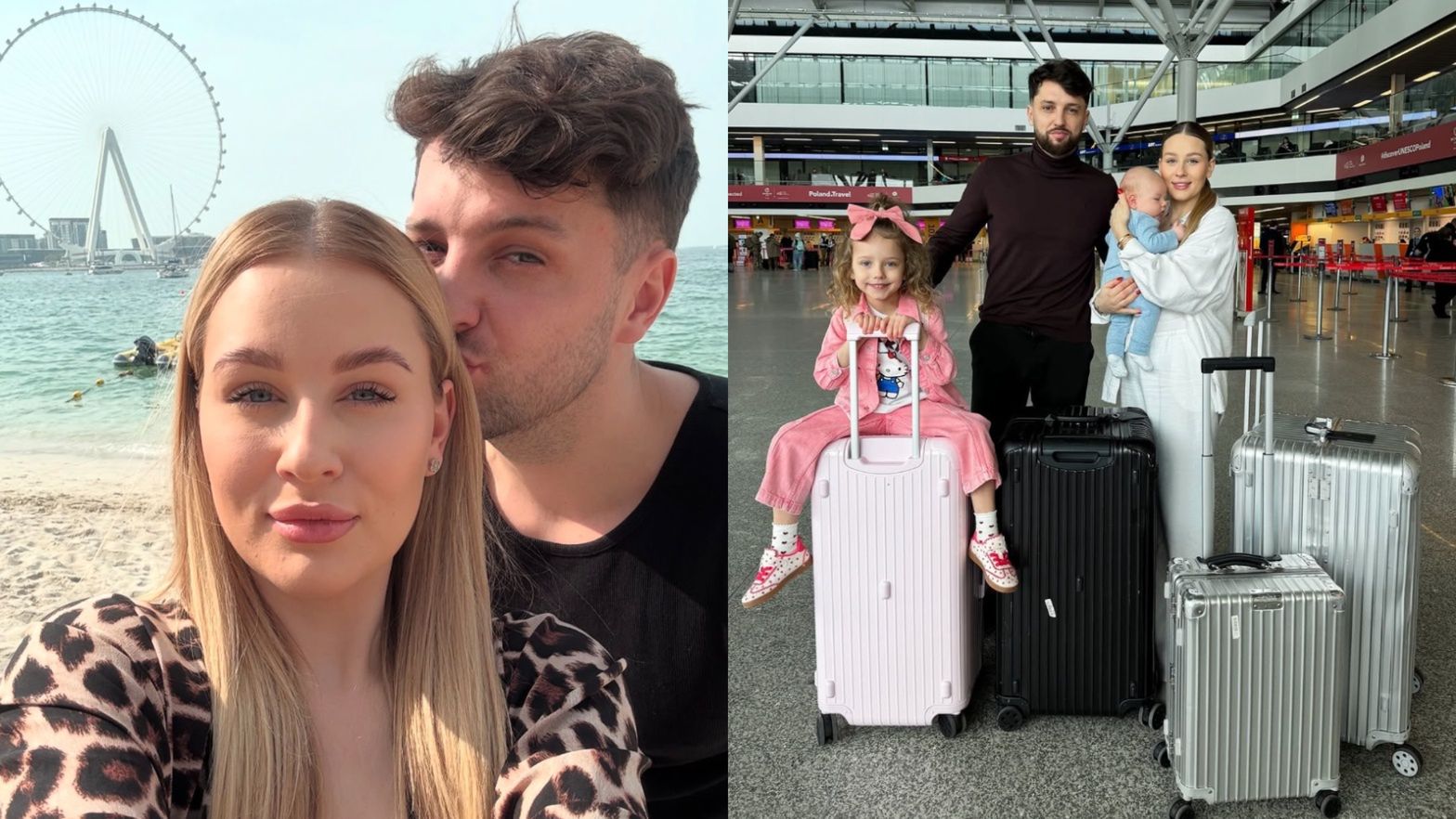 Andziaks i Luka wyjeżdżają na pierwsze wakacje z dwójką dzieci. Zapakowali się do walizek wartych KILKADZIESIĄT TYSIĘCY (FOTO)