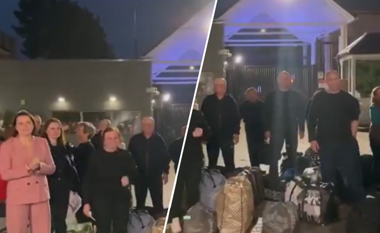 Łzy przed ambasadą. Uwolnieni z Białorusi dotarli do Wilna