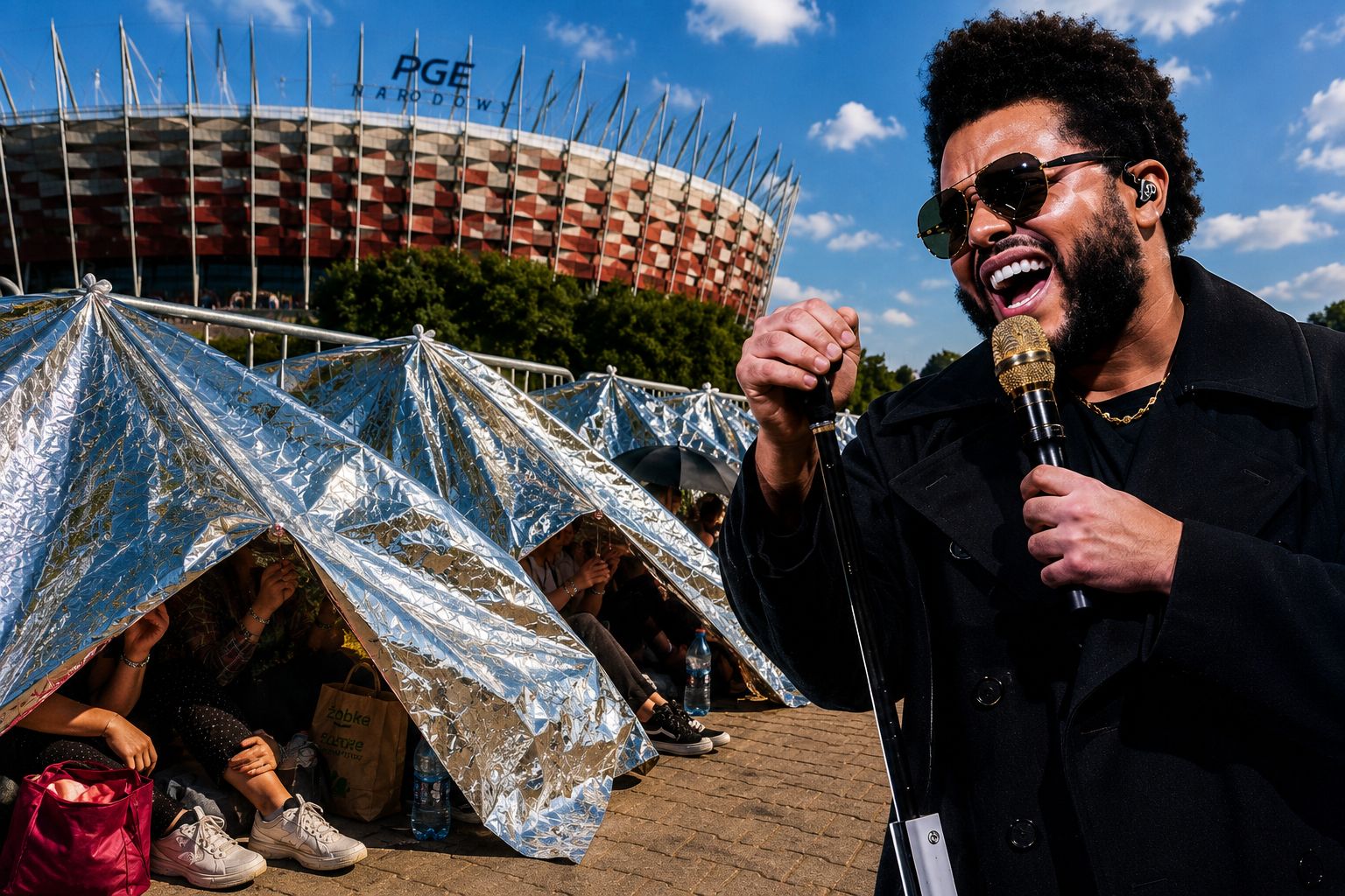 Burza, upał i kilkanaście godzin czekania. Kolejki fanów przed koncertem The Weeknd
