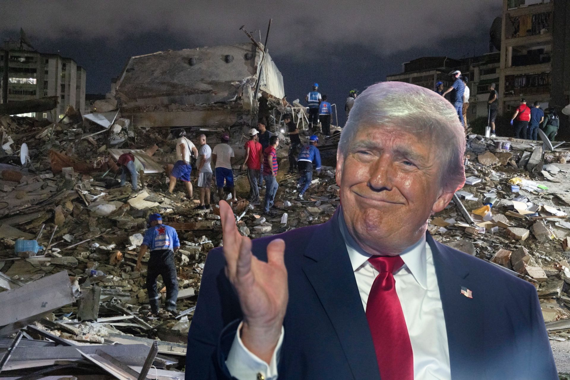 "Będziemy tam". Tak Trump zareagował na trzęsienie ziemi w Wenezueli