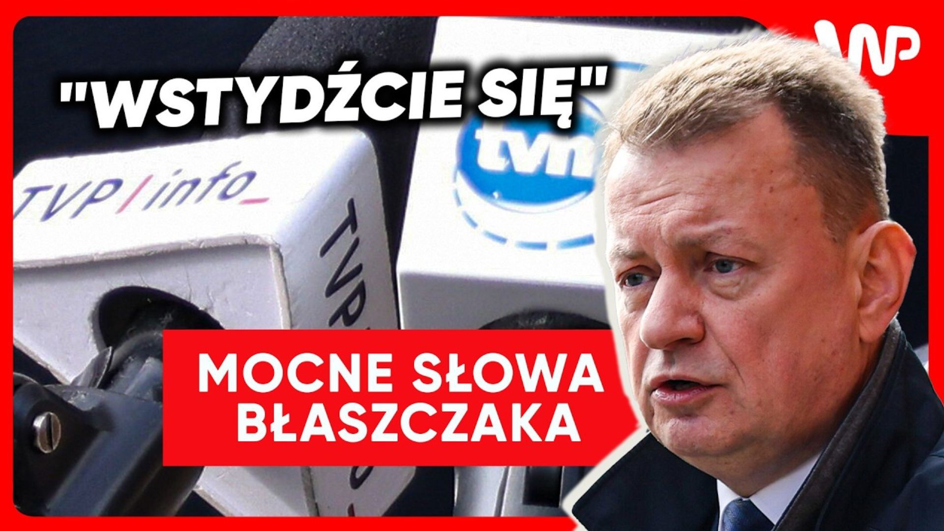 Sceny na konferencji PiS. Błaszczak do TVP: Wstydźcie się