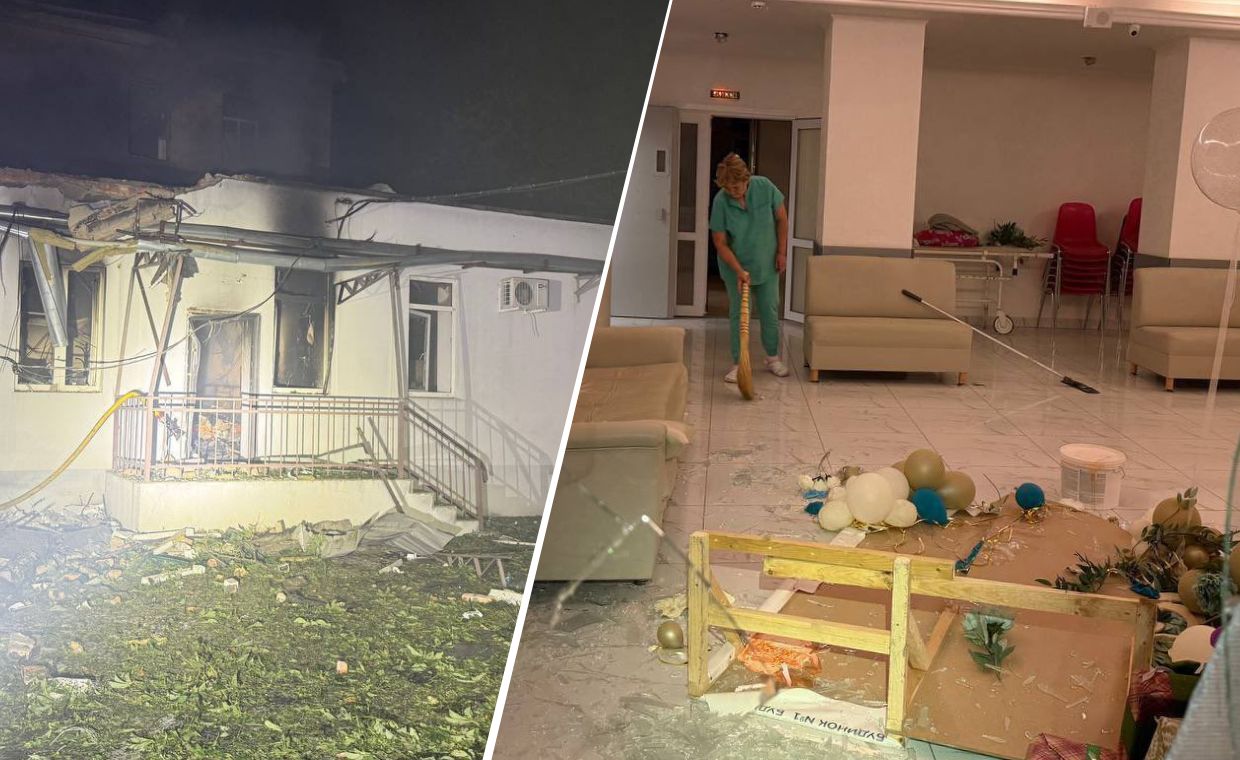 Uderzyli w szpital. Budynek stanął w płomieniach