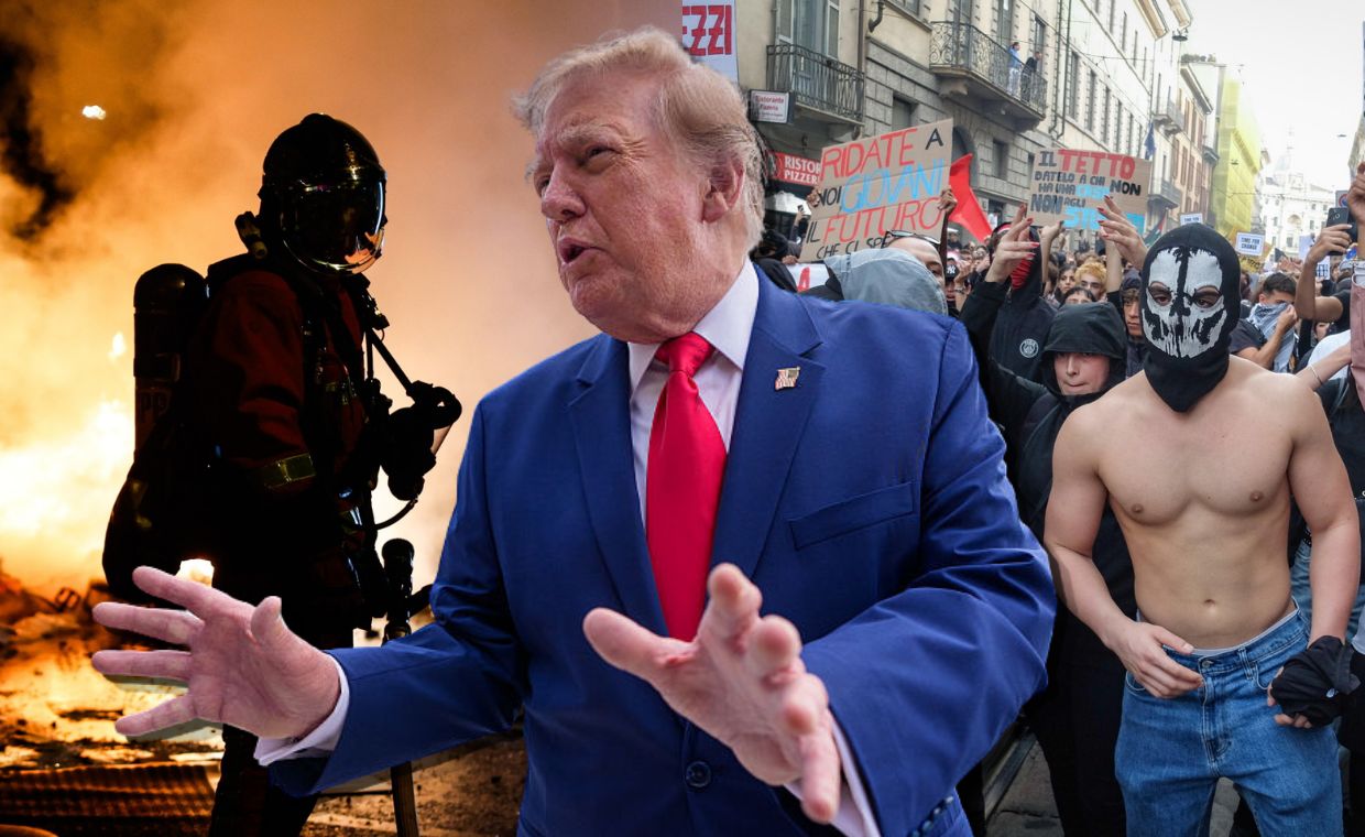 Trump o zamieszkach w Europie. "Kocioł, który zaraz wybuchnie"
