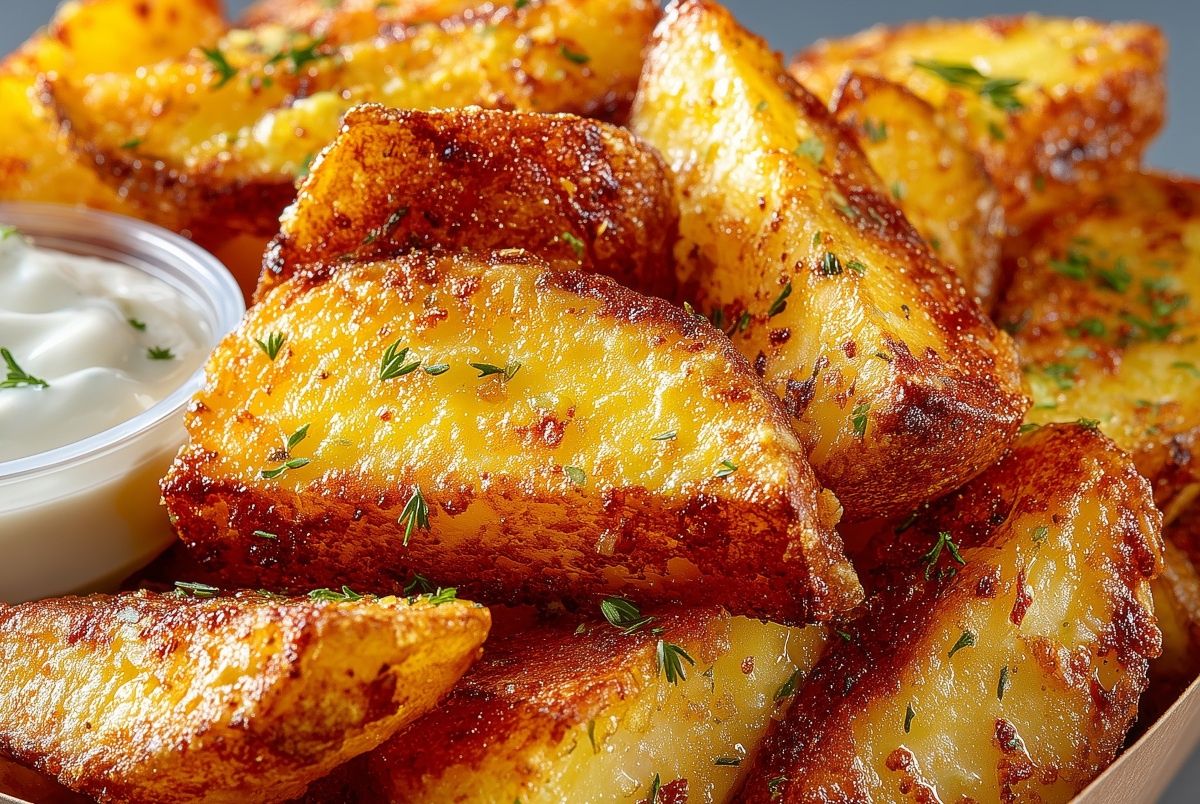 Obtaczam w nich ziemniaki. Tak chrupiące i aromatyczne, iż cała blacha to mało