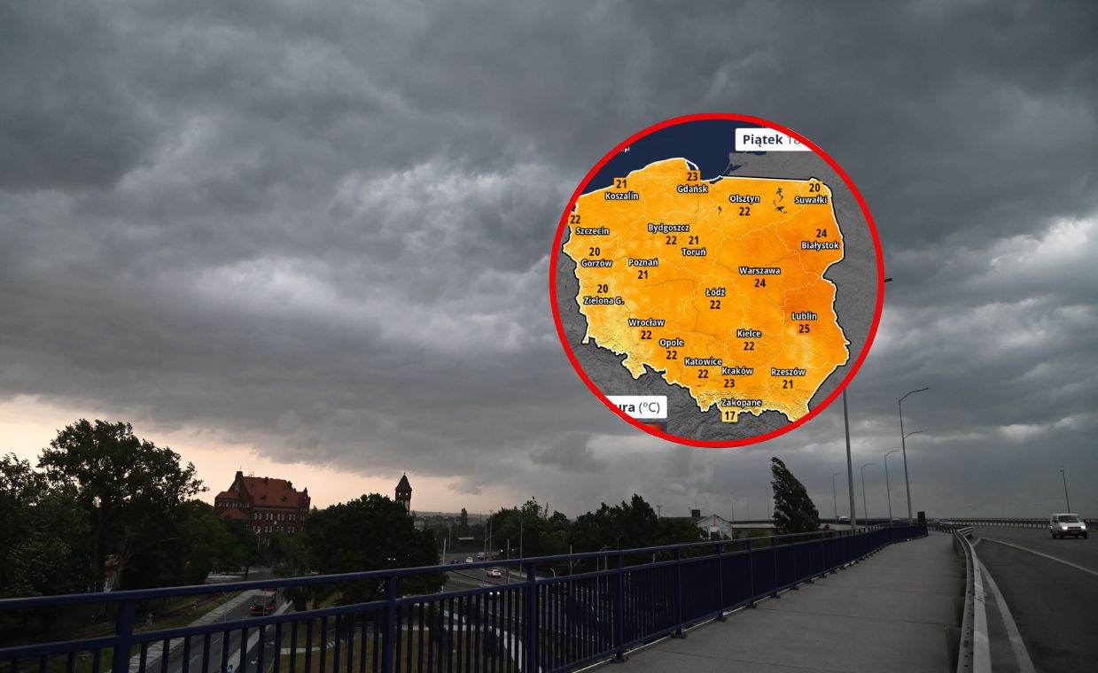 Zmienna pogoda w piątek. Znów burzowo, ale też słonecznie