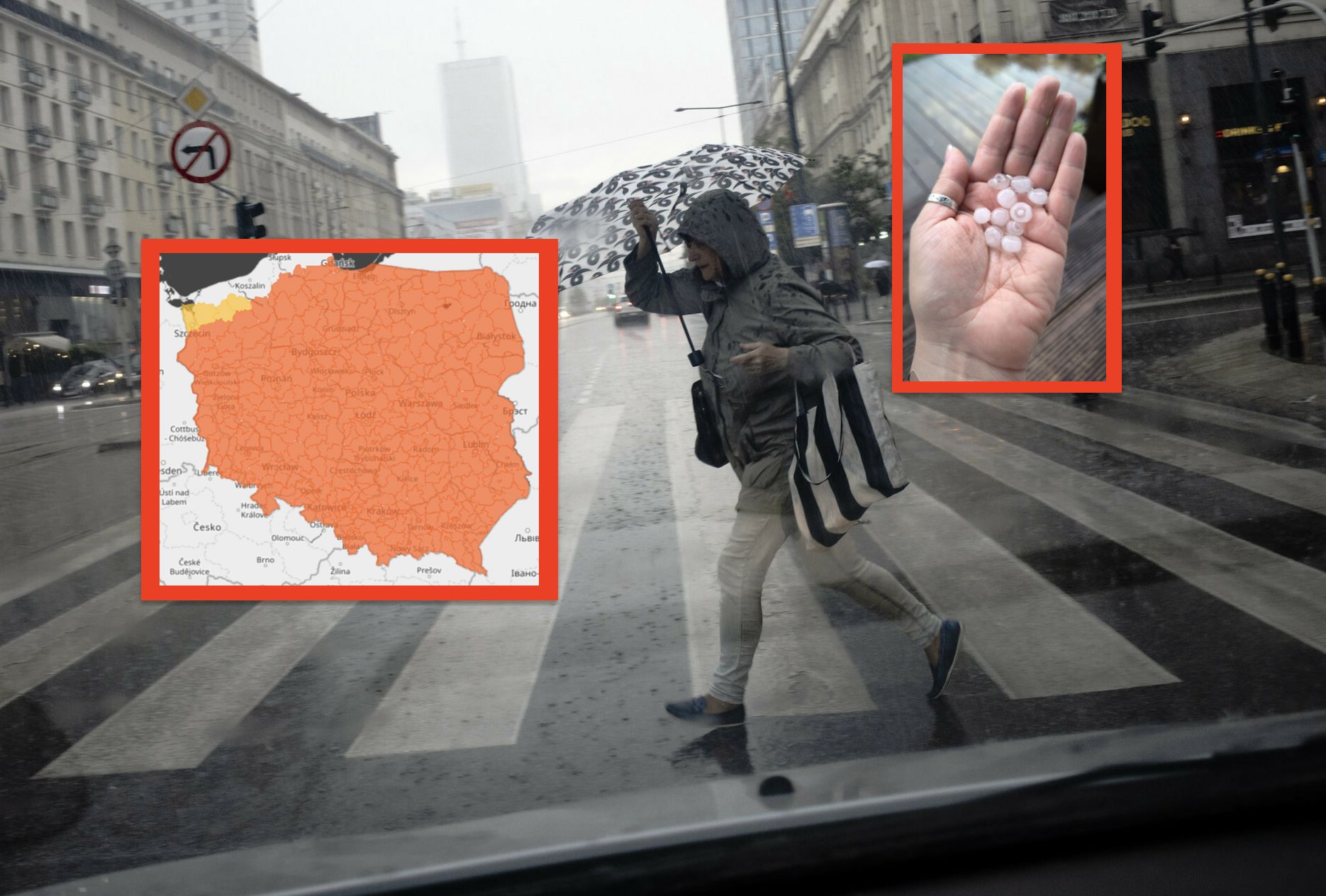 Grad i deszcz taki, iż aż zrobiło się biało