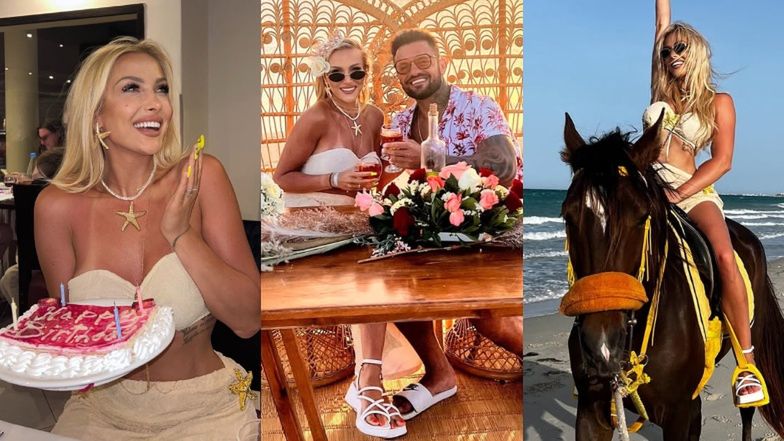 32. urodziny "królowej Elizy" Trybały w Tunezji: wiersz napisany przez męża, taniec do wspólnej piosenki, jazda konna brzegiem morza