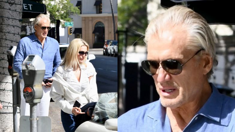 Dolph Lundgren sfotografowany na mieście z młodszą o blisko 40 LAT żoną. Po lunchu odjechali ferrari 68-latka (ZDJĘCIA)