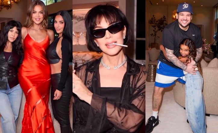 70-letnia Kris Jenner świeci naciągniętą twarzą na urodzinach Khloe. Wpadł też dawno niewidziany Rob (ZDJĘCIA)