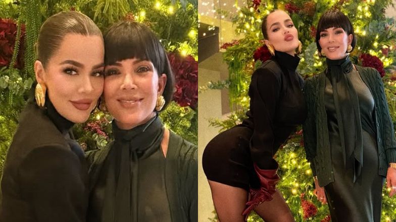 Nowe twarze Khloe Kardashian i Kris Jenner pozują przy choince. O jakie poprawki poproszą Mikołaja tym razem? (FOTO)