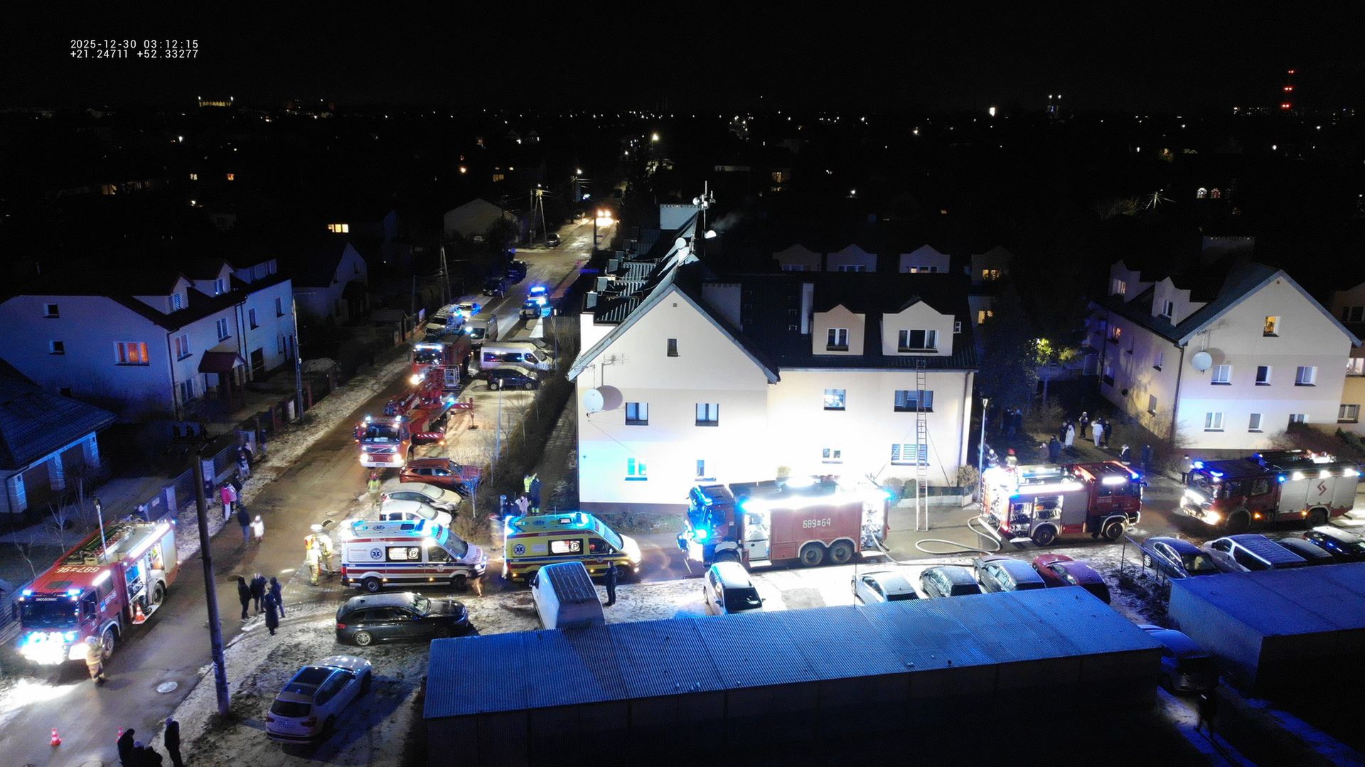 Pożar w Wołominie. Dwie osoby ranne