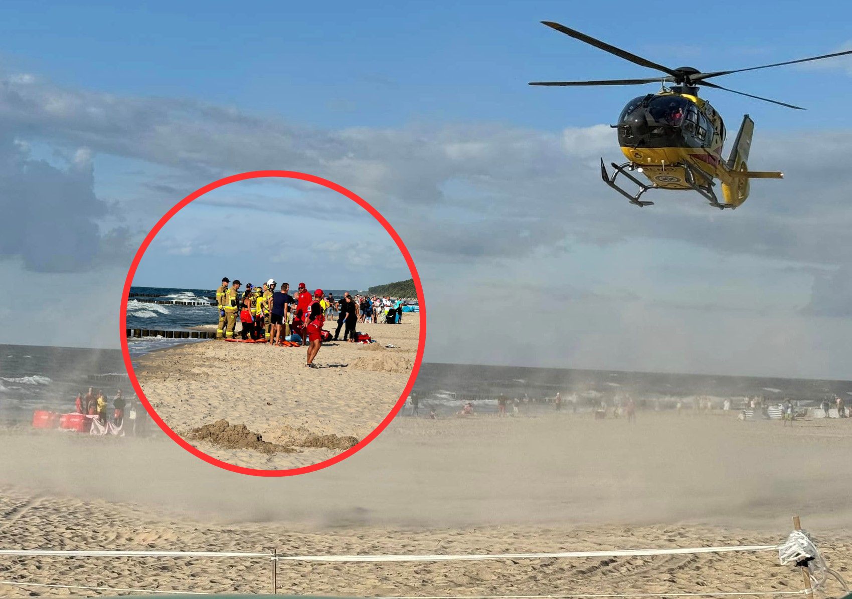 Tragedia na plaży w Dziwnówku. Mężczyzna nie żyje