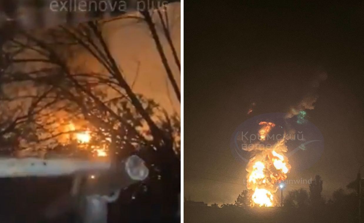 Celny atak Ukraińców. Płonie baza paliwowa na Krymie