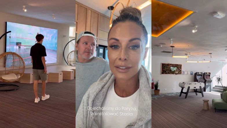 Małgorzata Rozenek pokazała wnętrza luksusowego akademika Stasia W PARYŻU: maszyny do gier, sala kinowa i telewizor na całej ścianie