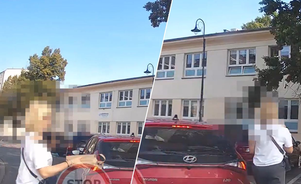 Kierowca zablokował ruch. Czekał, aż pasażerka wyjdzie ze sklepu