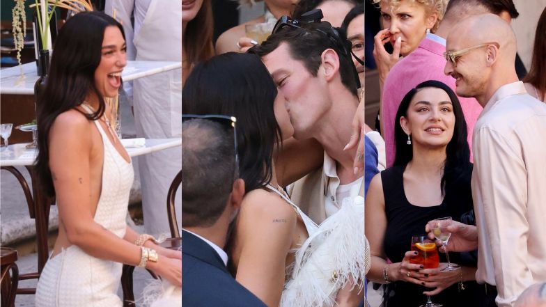 Dua Lipa zainaugurowała TRZYDNIOWE WESELE w zachwycającej kreacji. Na Sycylię przybyli m.in. Charli XCX z mężem (ZDJĘCIA)