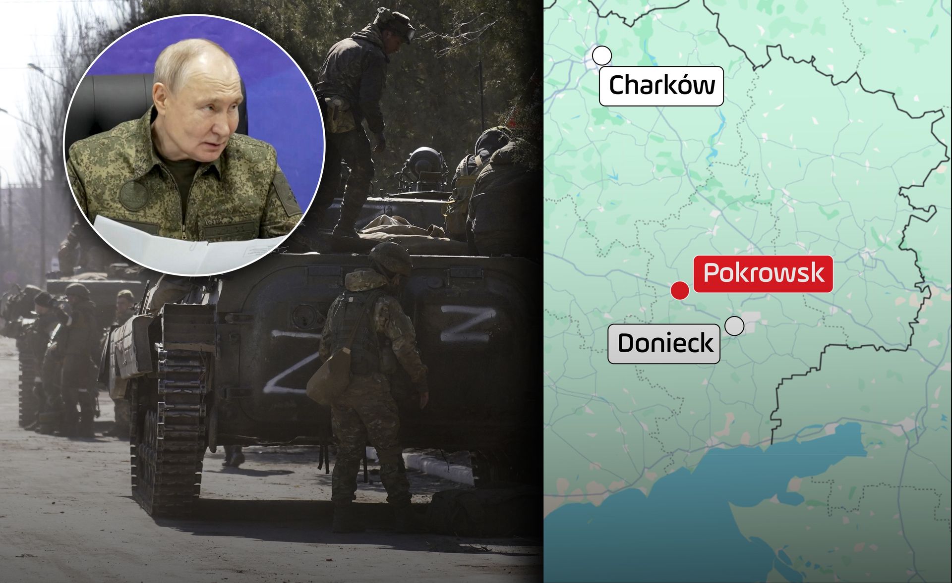 Rosja twierdzi, iż zdobyła miasto Pokrowsk. Gen. Polko: Porażkę ponosimy na całkiem innym froncie