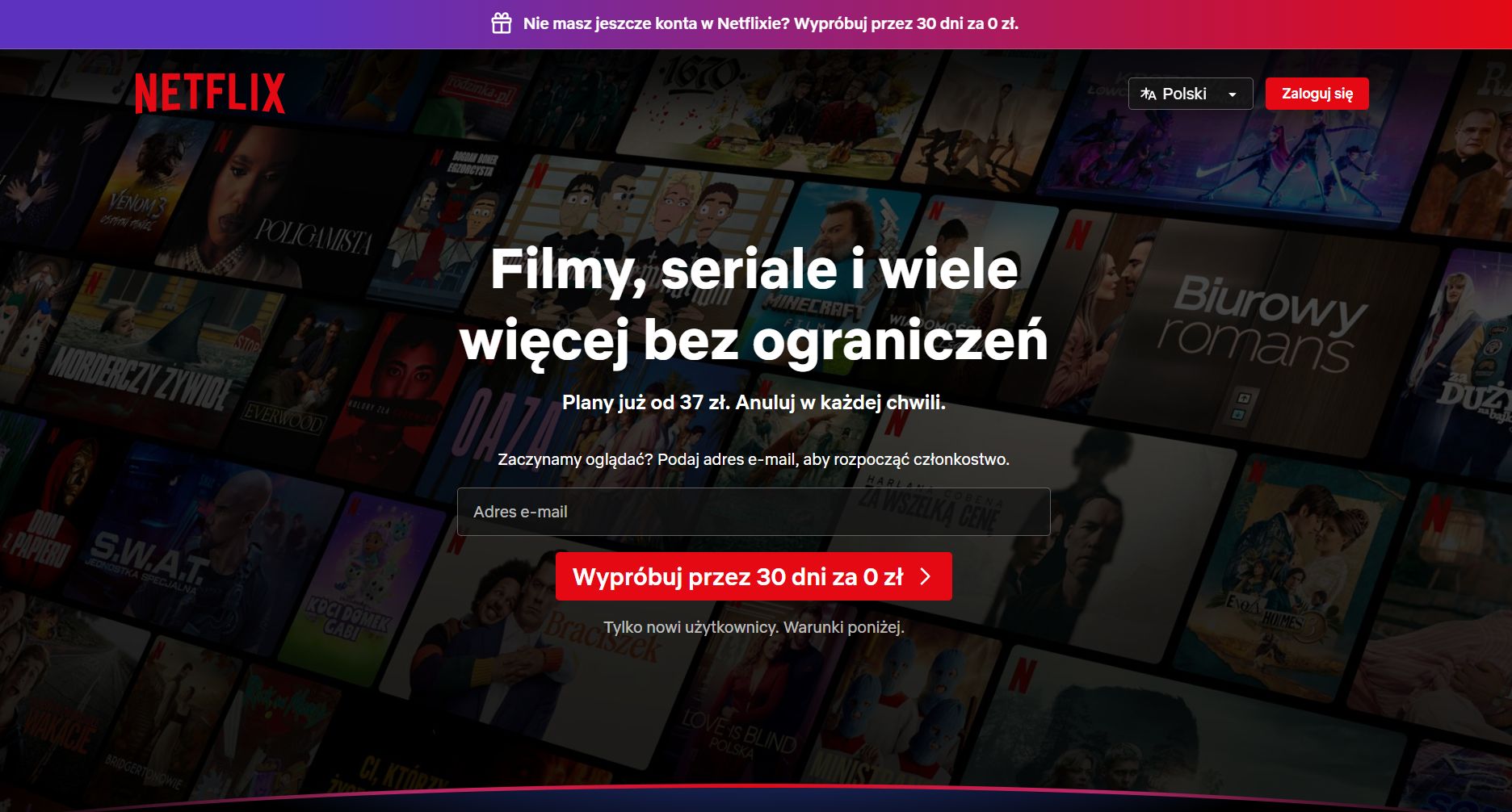 Netflix po latach przywraca w Polsce darmowy miesiąc próbny