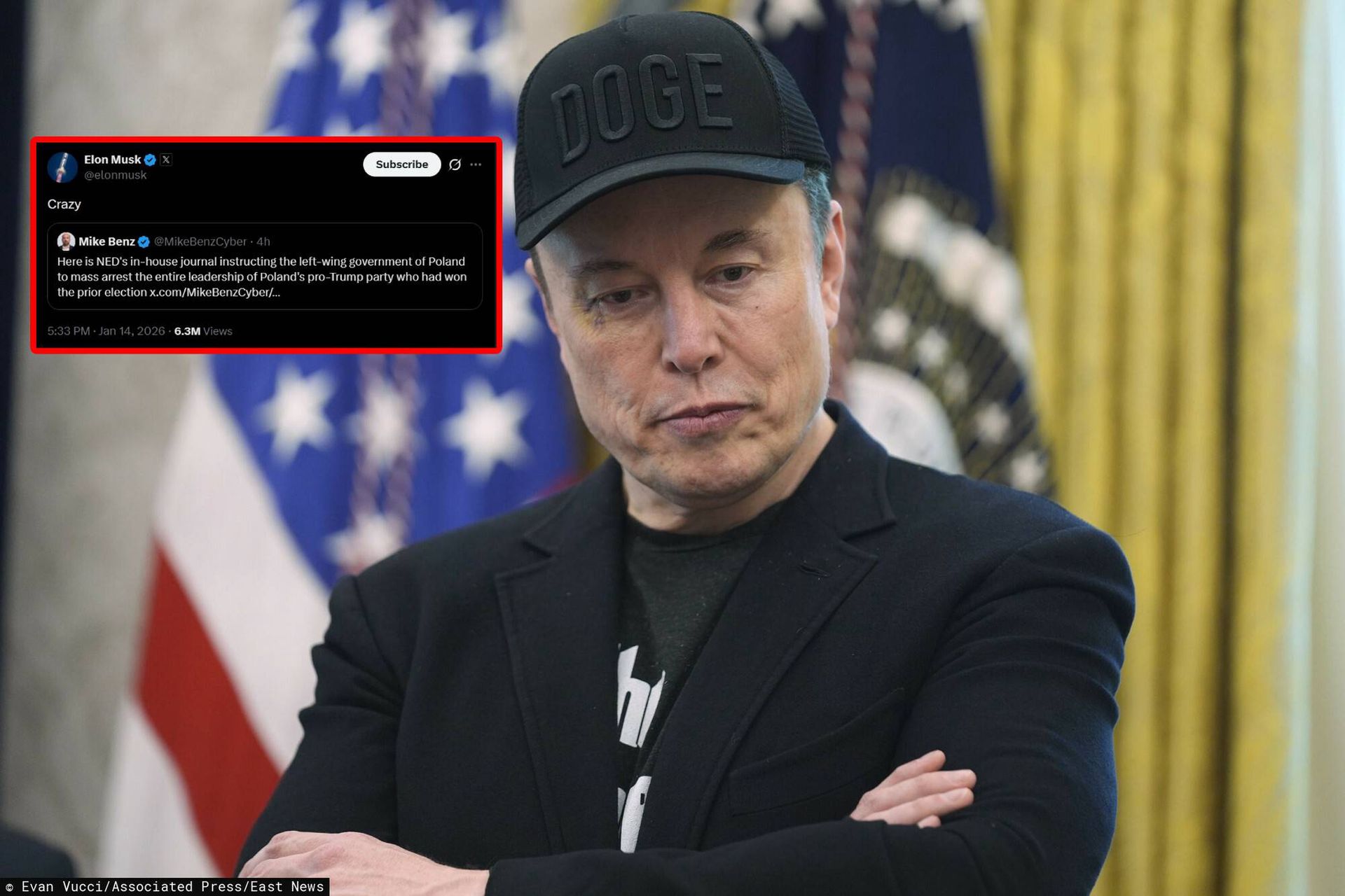 Musk znów krótko o Polsce. "Szaleństwo"