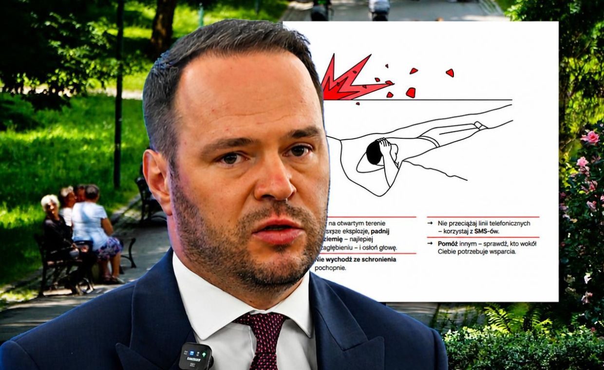 Alarm powietrzny u wojewody. Kuriozalna reakcja, schronili się w parku